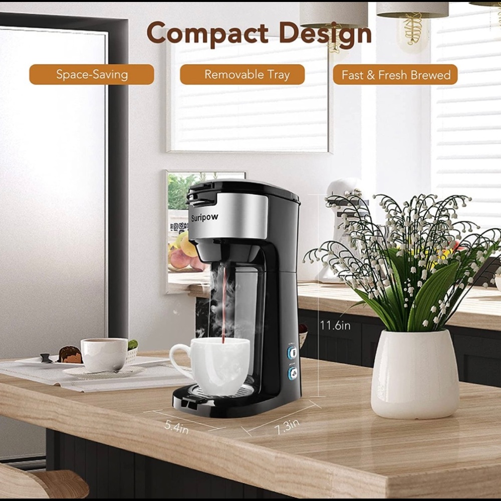 Black Single-Serve Coffee and Tea Maker